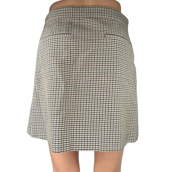 Theory Multicolor Wool Snap Tab Fremont Plaid Check Wrap Mini A-line Skirt Sz 2 - Picture 3 of 5